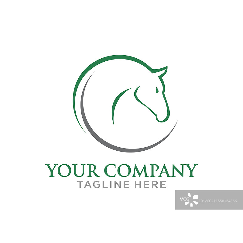马头标志设计，圆形马标志图片素材
