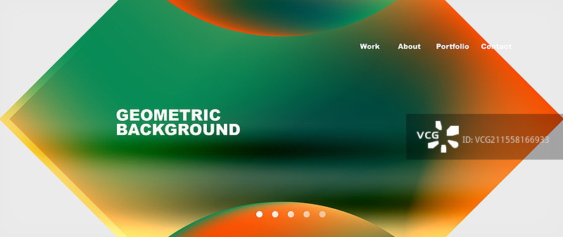 极简几何风格网站页面模板设计图片素材