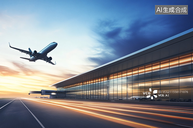 【AI数字艺术】现代城市建筑夜景图片素材