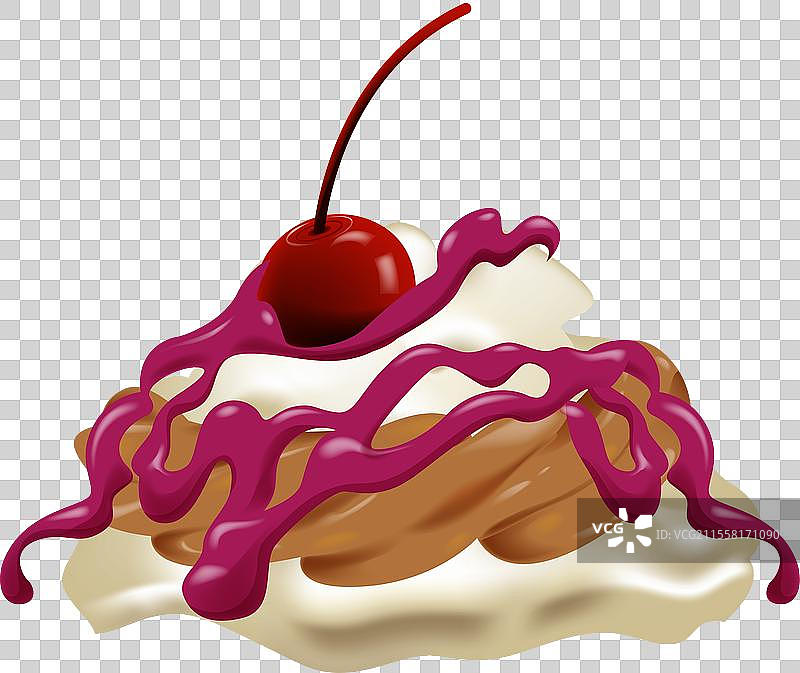 奶油上的樱桃图片素材