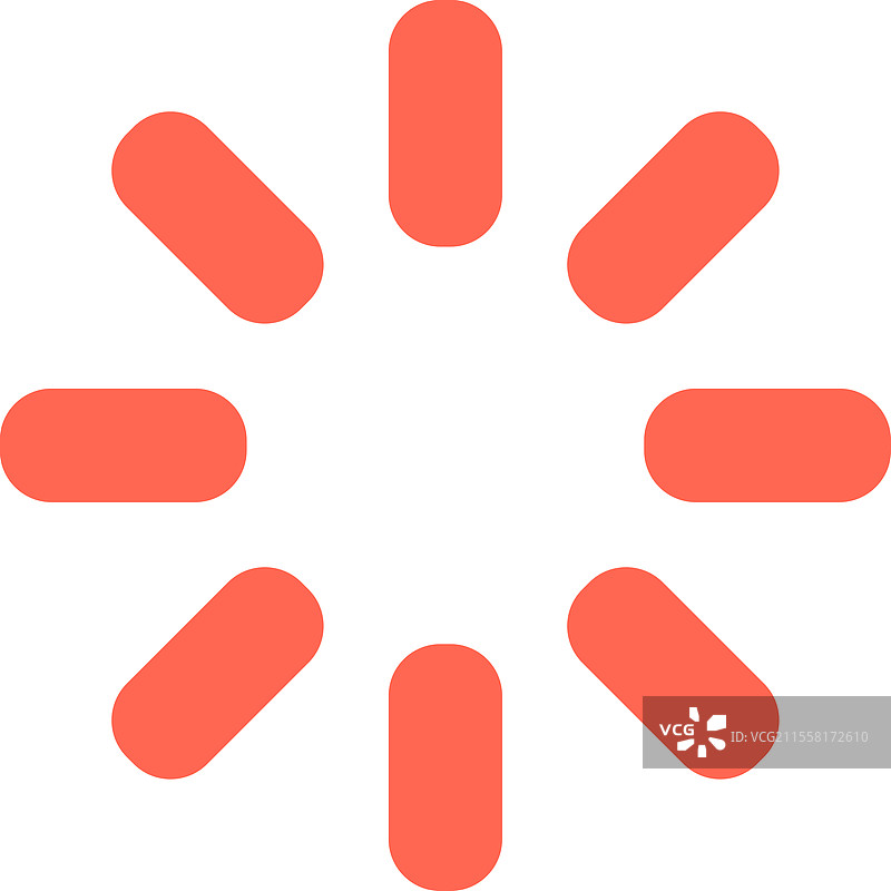 八个圆形的循环缓冲符号图片素材