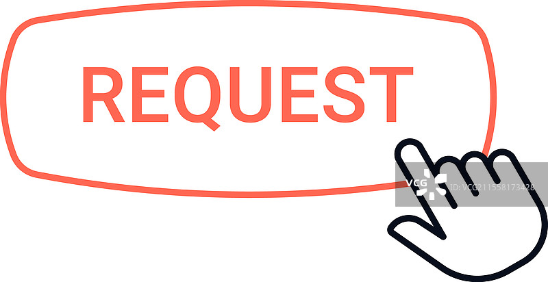 一只手点击请求按钮图片素材