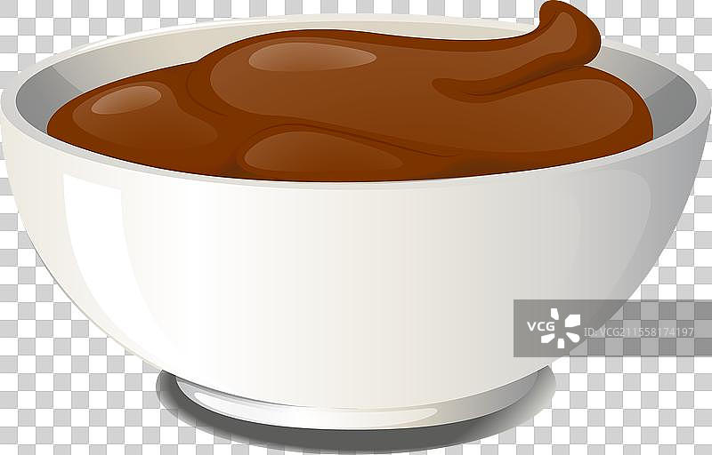 一碗装满酱汁的碗图片素材