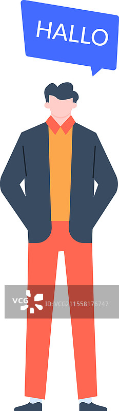 全身照，展示一位商人图片素材
