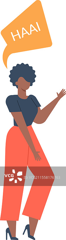 年轻黑人女性的全身像图片素材