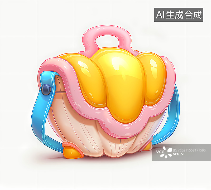 【AI数字艺术】可爱糖果风手提包图片素材