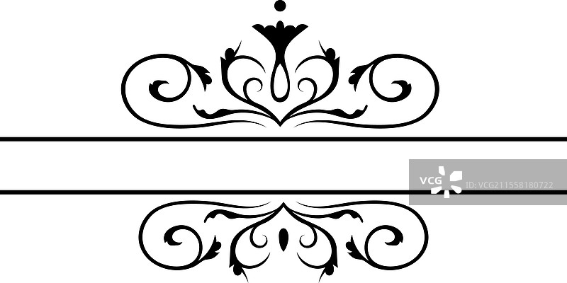 对称的花卉装饰图案形成装饰性设计图片素材