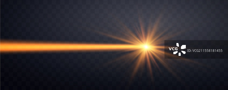 橙色水平激光束霓虹线图片素材