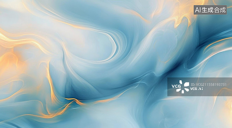 【AI数字艺术】黛蓝青色中国风水墨抽象画背景图片素材