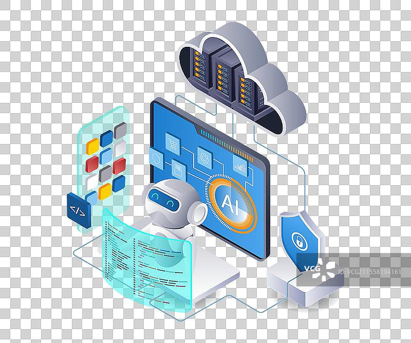 人工智能机器人开发智能手机应用技术图片素材