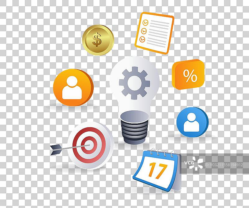 商业发展创意信息图表扁平化设计图片素材