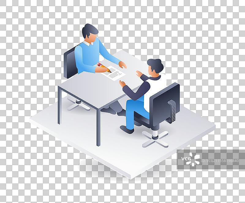 员工请求老板签名的信息图表 3D图片素材