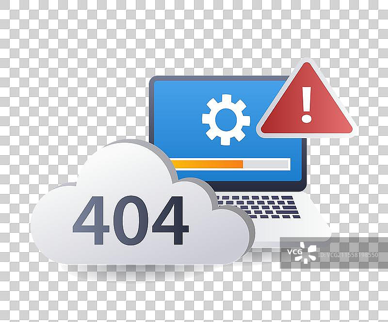 系统警告错误 404 信息图 3D 平面设计图片素材