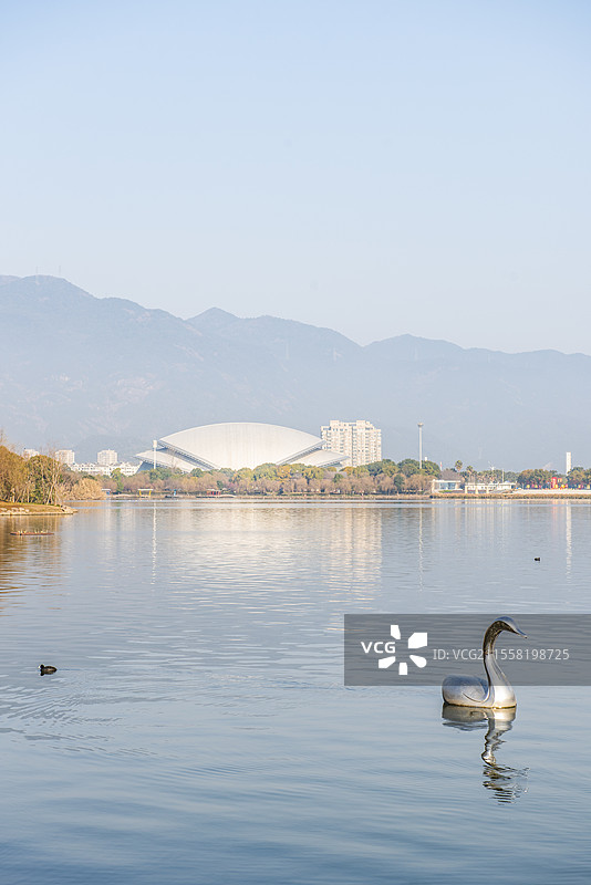 台州临海灵湖公园 园林风景 台州旅游 江南 灵湖公园 公园图片素材