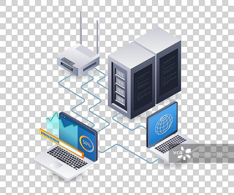 WiFi网络服务器技术分析师图片素材