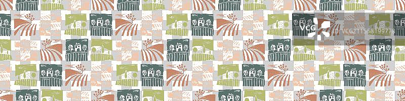 现代边框与美丽的压花图片素材