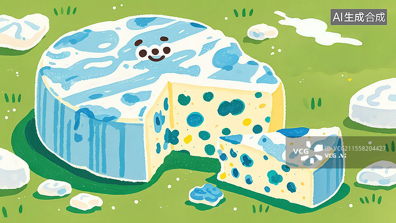 【AI数字艺术】美食小吃零食-蓝纹奶酪图片素材