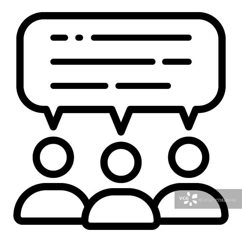 团队合作协作概念轮廓图标图片素材