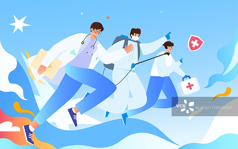 医务工作者插画图片素材