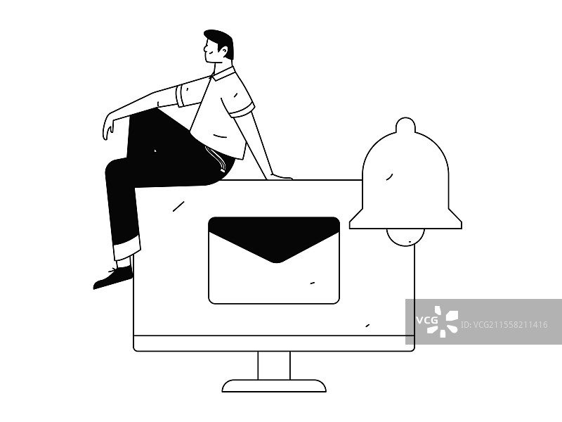 通知公告矢量创意扁平手绘插画图片素材