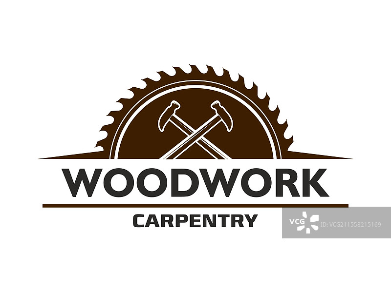 木工服务图标，锯子和锤子图片素材