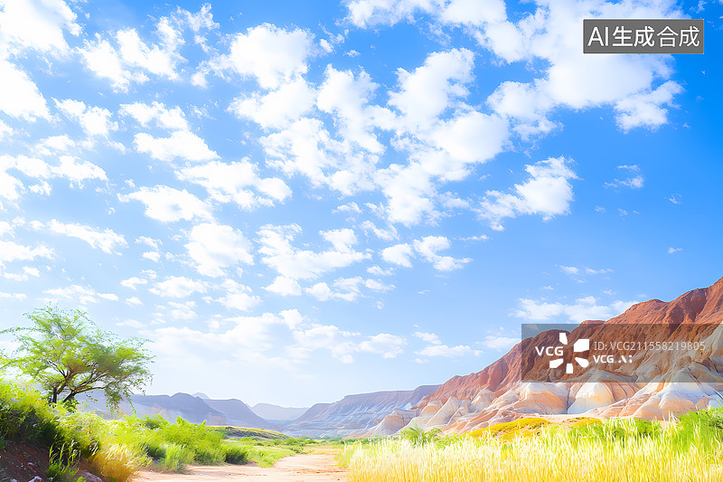 【AI数字艺术】红岩峡谷图片素材