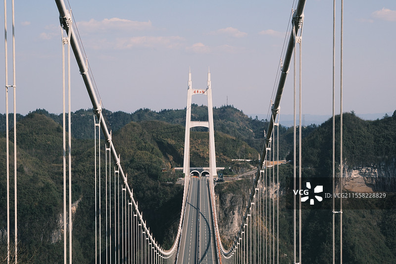 湖南省湘西矮寨特大悬索桥图片素材