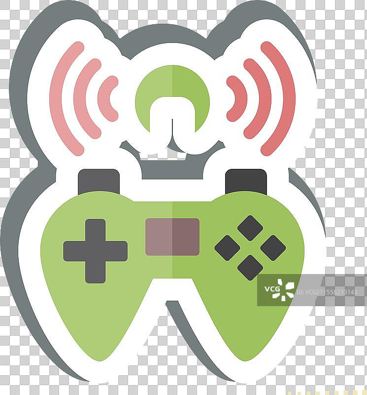 与在线游戏相关的流媒体贴纸符号图片素材