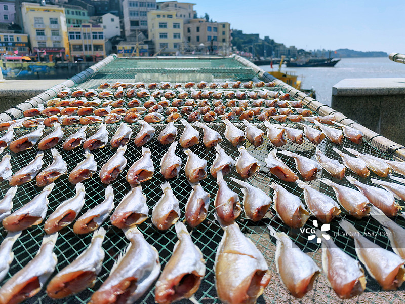 鸡山岛晒鱼干图片素材