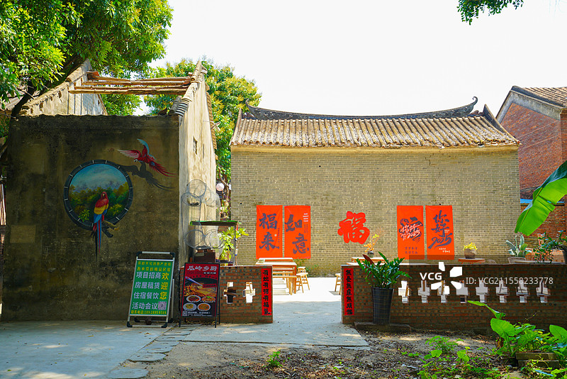 广州增城区，瓜岭村古村落，乡村环境之美！图片素材