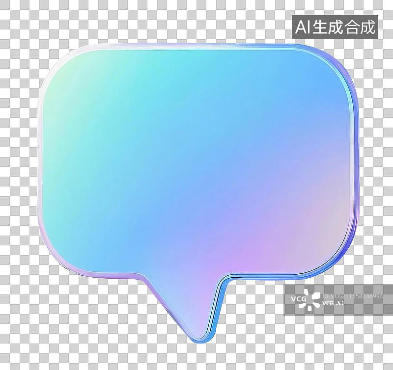 【AI数字艺术】夏日多巴胺彩色渐变风格对话框3D模型图片素材