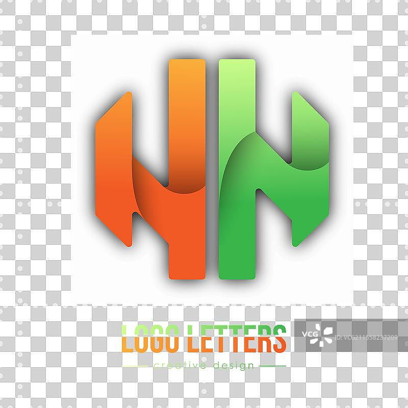 字母n和n的创意设计模板图片素材