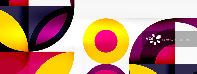 充满活力的紫色圆圈抽象艺术画图片素材