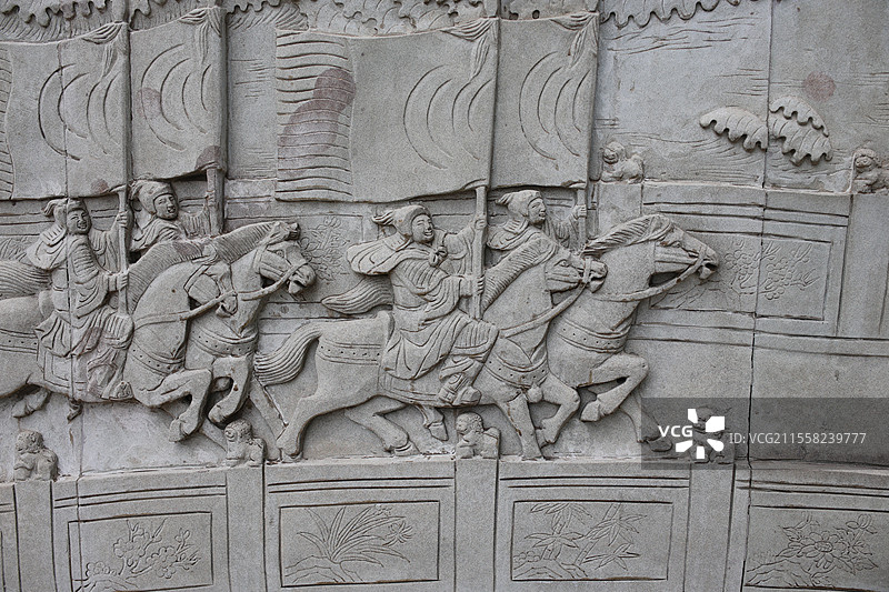 江西九江南山公园山顶城市传统文化高层建筑远景全景特写图片素材