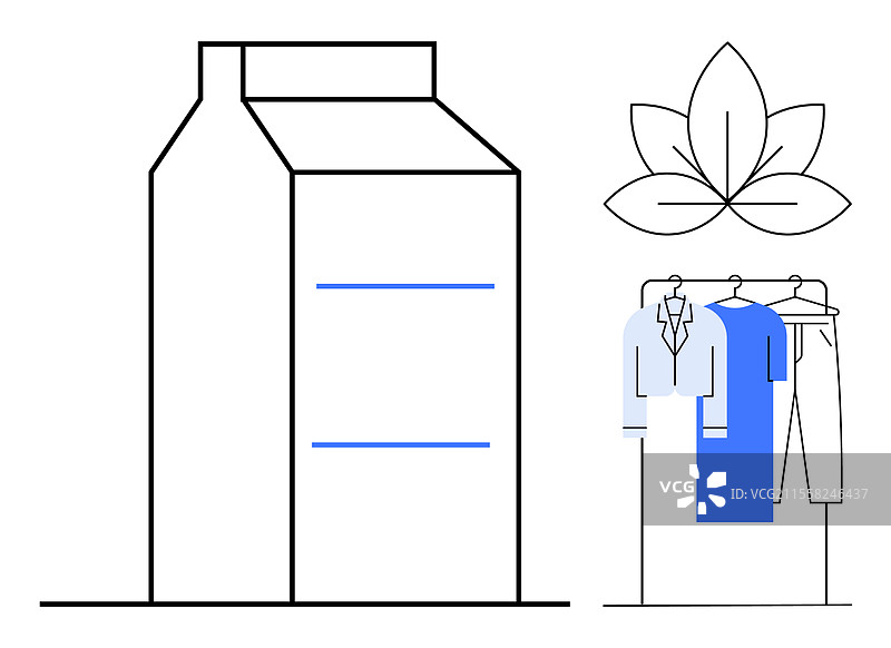 可持续包装纸箱与环保产品旁边图片素材