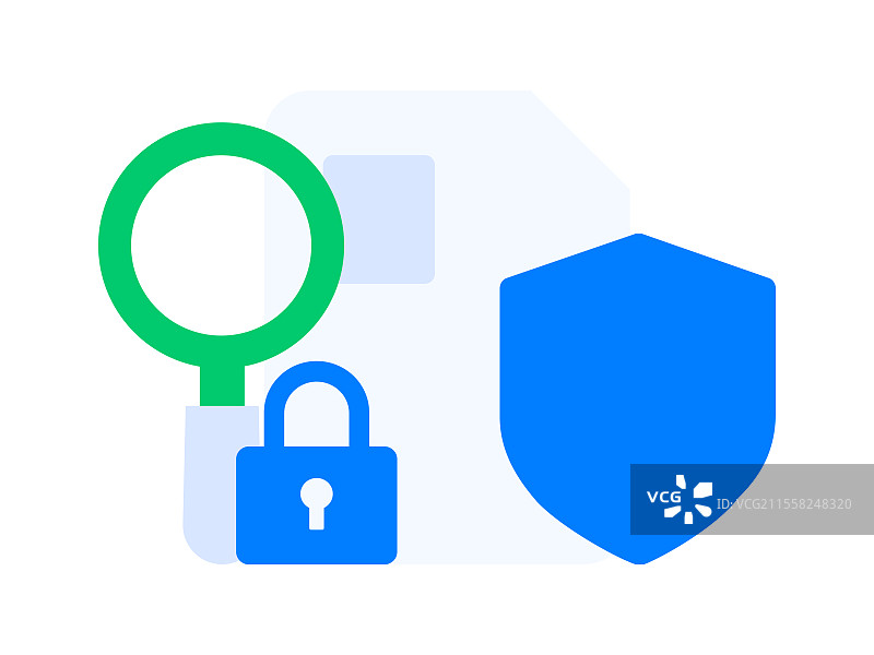 保护知识产权扁平矢量概念运营手绘插画图片素材