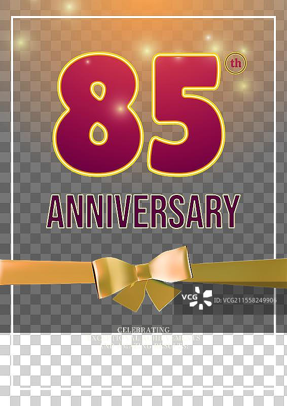 周年庆祝活动传单 3D 金色轮廓图片素材