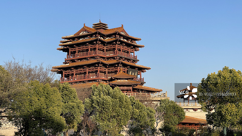 徐州市云龙区彭祖楼淮海文博园-徐州旅游图片素材