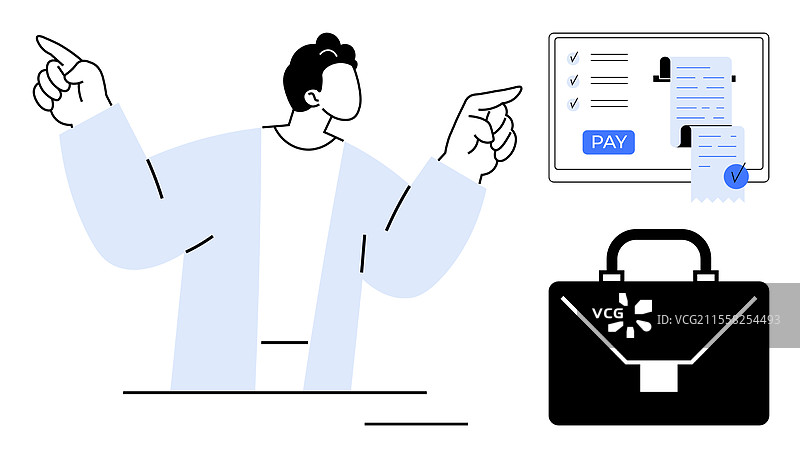 商务专业人士讨论在线支付图片素材