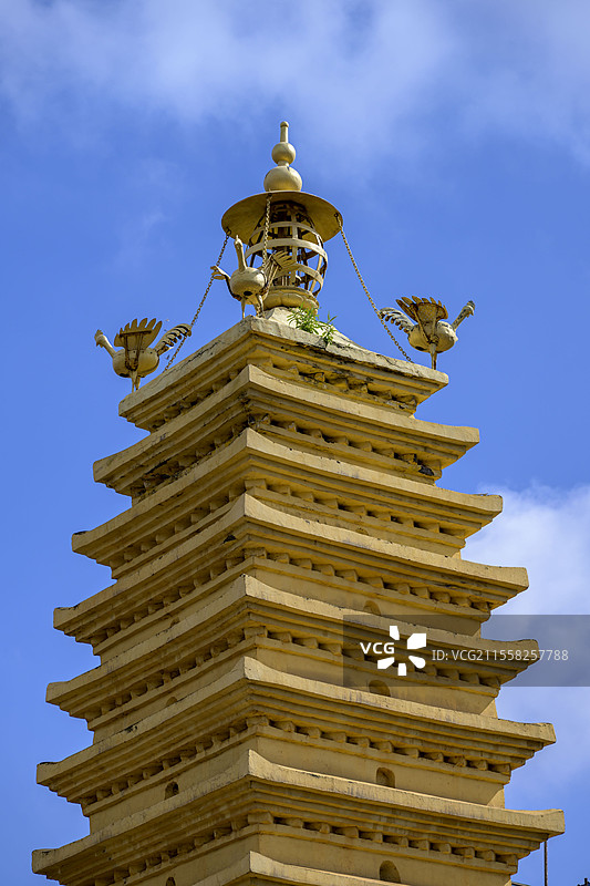 官渡古镇 妙湛双塔 东塔图片素材