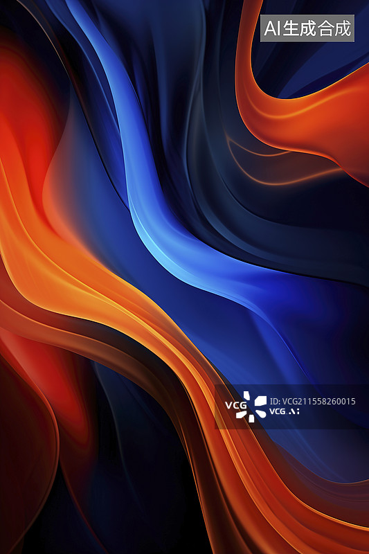 【AI数字艺术】碰撞的流体图片素材