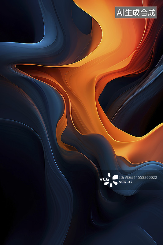 【AI数字艺术】碰撞的流体图片素材