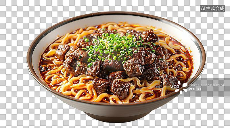 【AI数字艺术】一碗热气腾腾的牛肉面  筋道爽滑的牛肉面诱惑图片素材