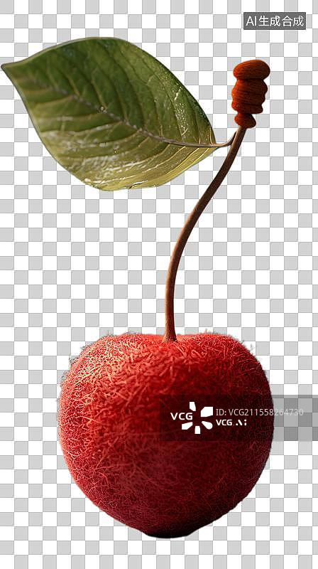 【AI数字艺术】毛毡风格红色的大樱桃 车厘子图片素材