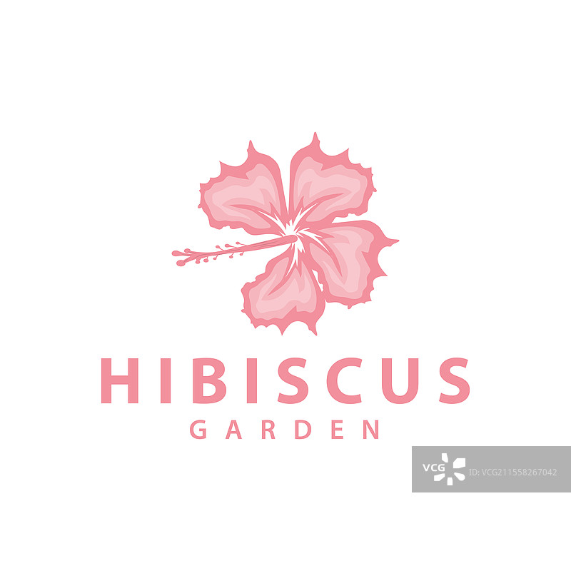 简单清新的木槿花logo设计图片素材