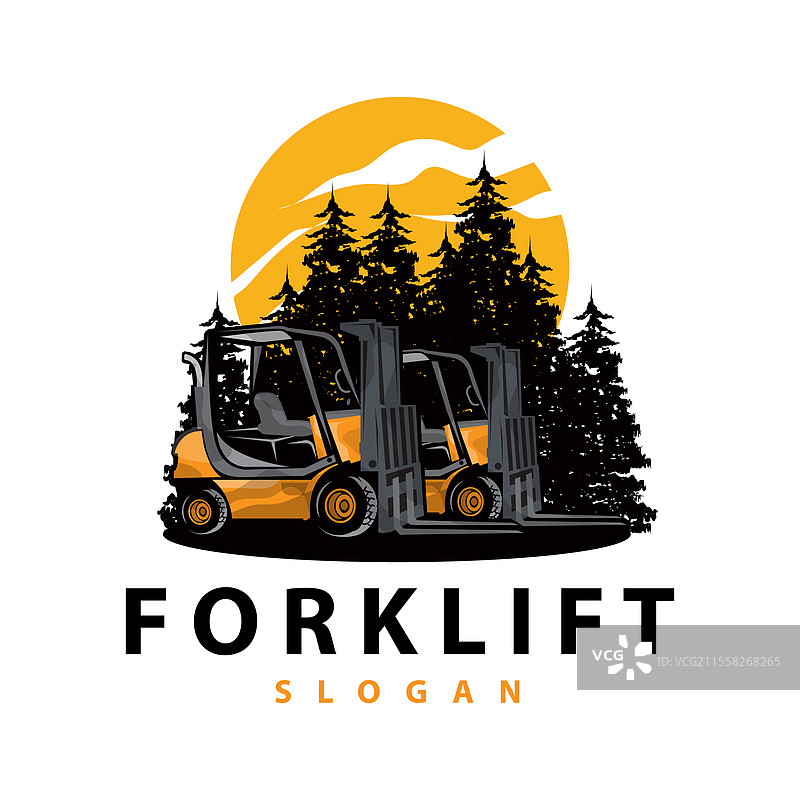 叉车标志 简约重型车辆设计图片素材