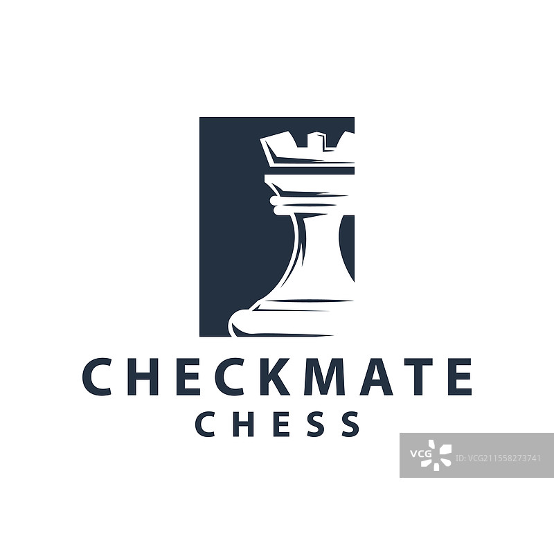 复古风格的国际象棋logo设计 体育游戏 国际象棋图片素材