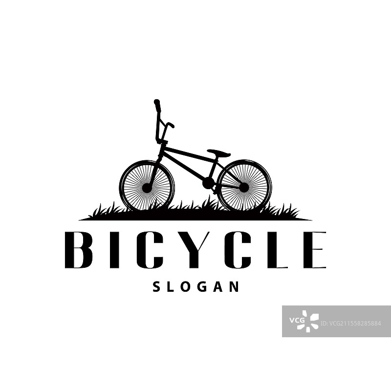 自行车运动俱乐部简单的自行车标志设计图片素材