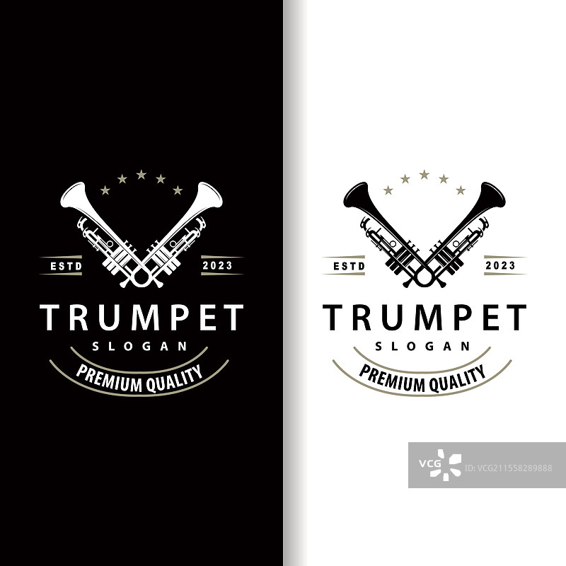 简单的品牌轮廓设计黄铜乐器图片素材