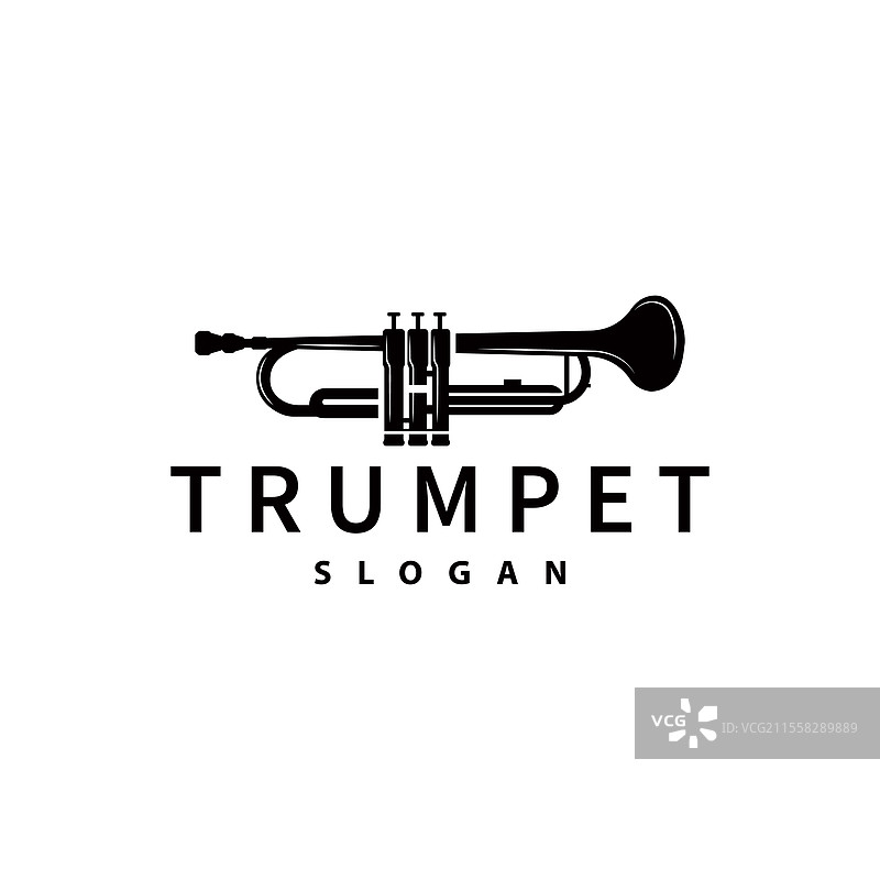 简单的品牌轮廓设计黄铜乐器图片素材